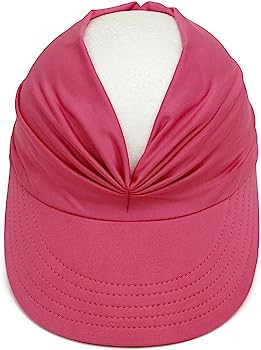 Mukeyo Women Sun Visor Hat Wide Brim Summer UV Protection Visors Packable Ponytail Beach Cap | Amazon (US)