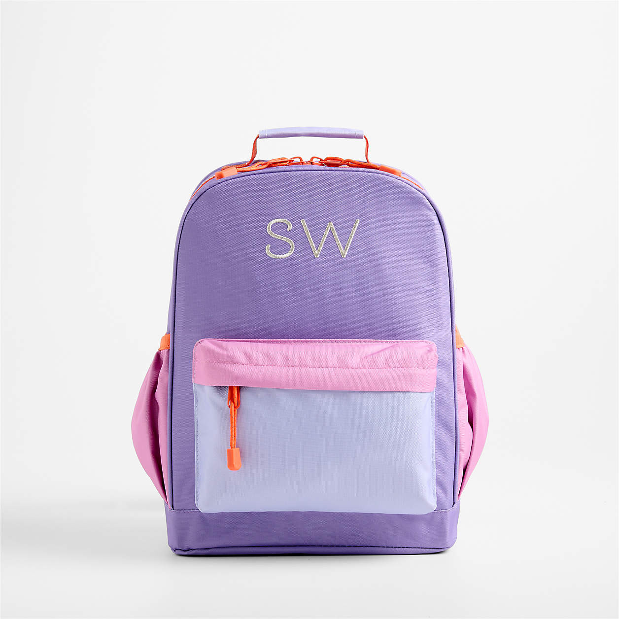 Leopard Floral Personalized Medium Kids School Backpack with Side Pockets + Reviews | Crate & Kid... | Crate & Barrel