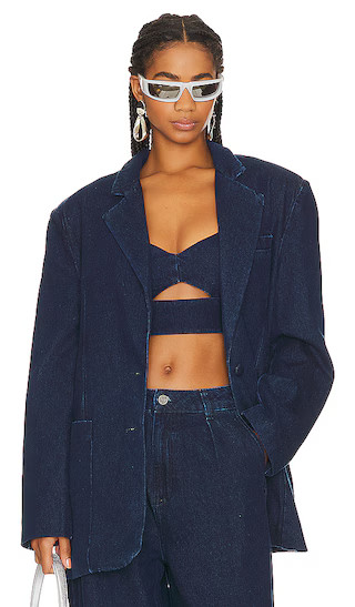 Agnes Blazer in Dark Lancer Wash | Revolve Clothing (Global)