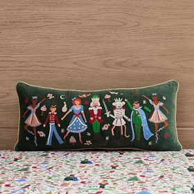Rifle Paper Co. Nutcracker Lumbar Pillow | Pottery Barn Teen