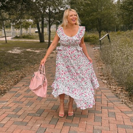 Prettiest floral dress and strappy sandals 🌸🌸

#LTKShoeCrush #LTKSeasonal #LTKFindsUnder100