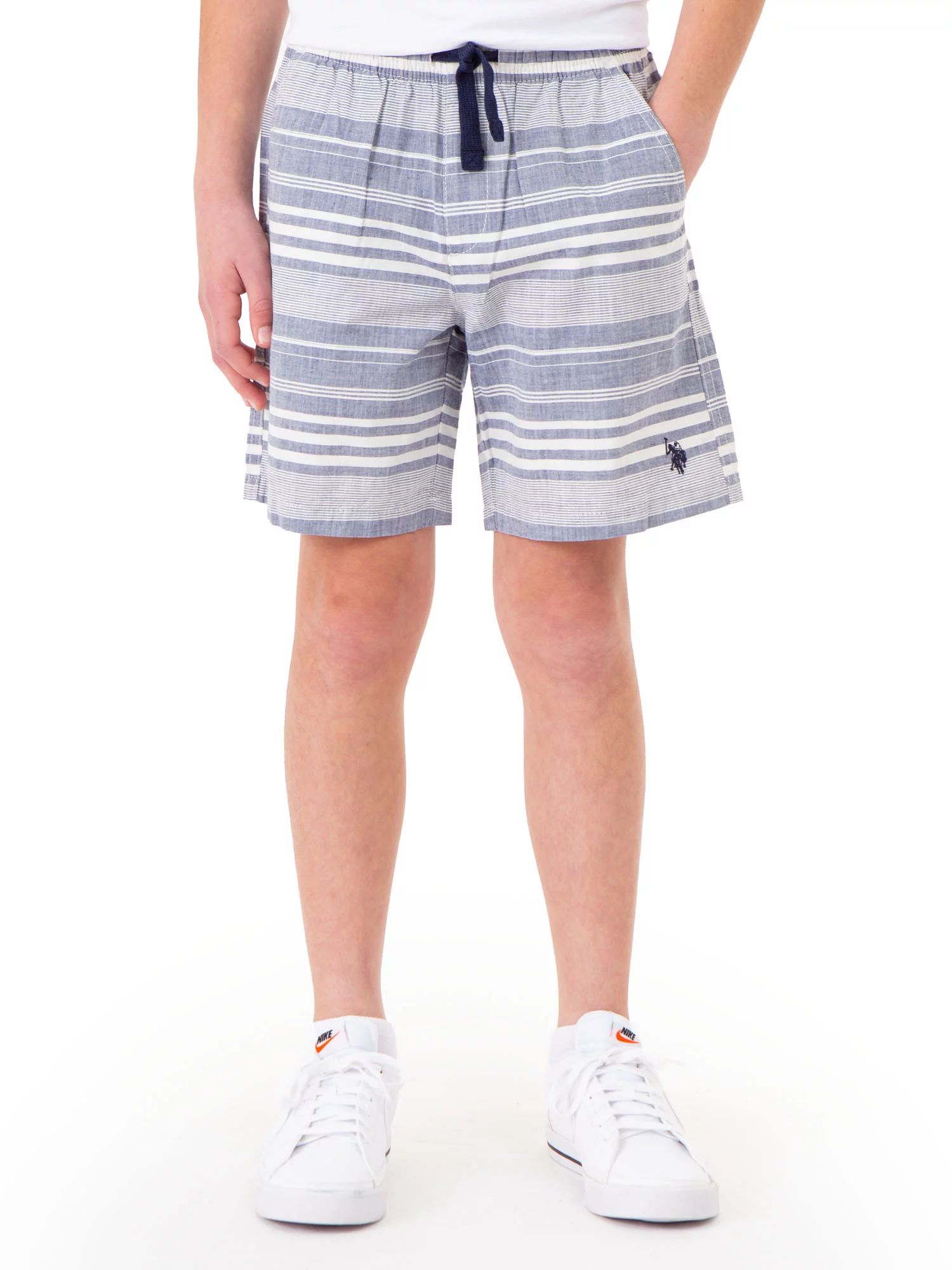 U.S. Polo Assn. Boys Stripe Short, Sizes 4-18 | Walmart (US)