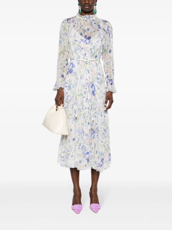 ZIMMERMANNNatura belted midi dress$1,150Import duties included | Farfetch Global