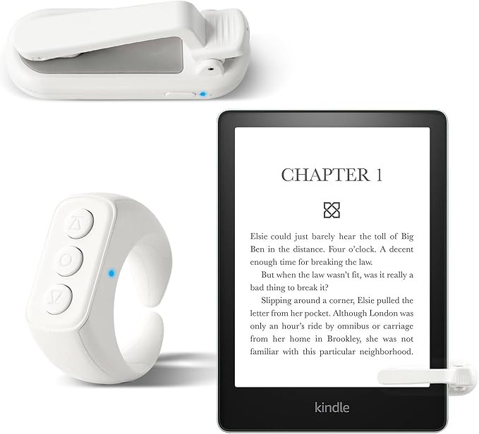 CKG 2 in 1 Kindle Page Turner Remote and Tiktok Scrolling Ring, Unobstructed Easy Reading with Mi... | Amazon (US)