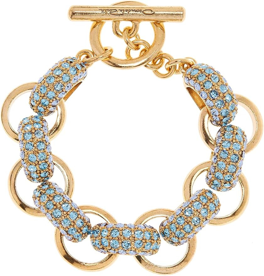 Amazon.com: Oscar de la Renta, Pave Crystal Link Bracelet, Aquamarine : Luxury Stores | Amazon (US)