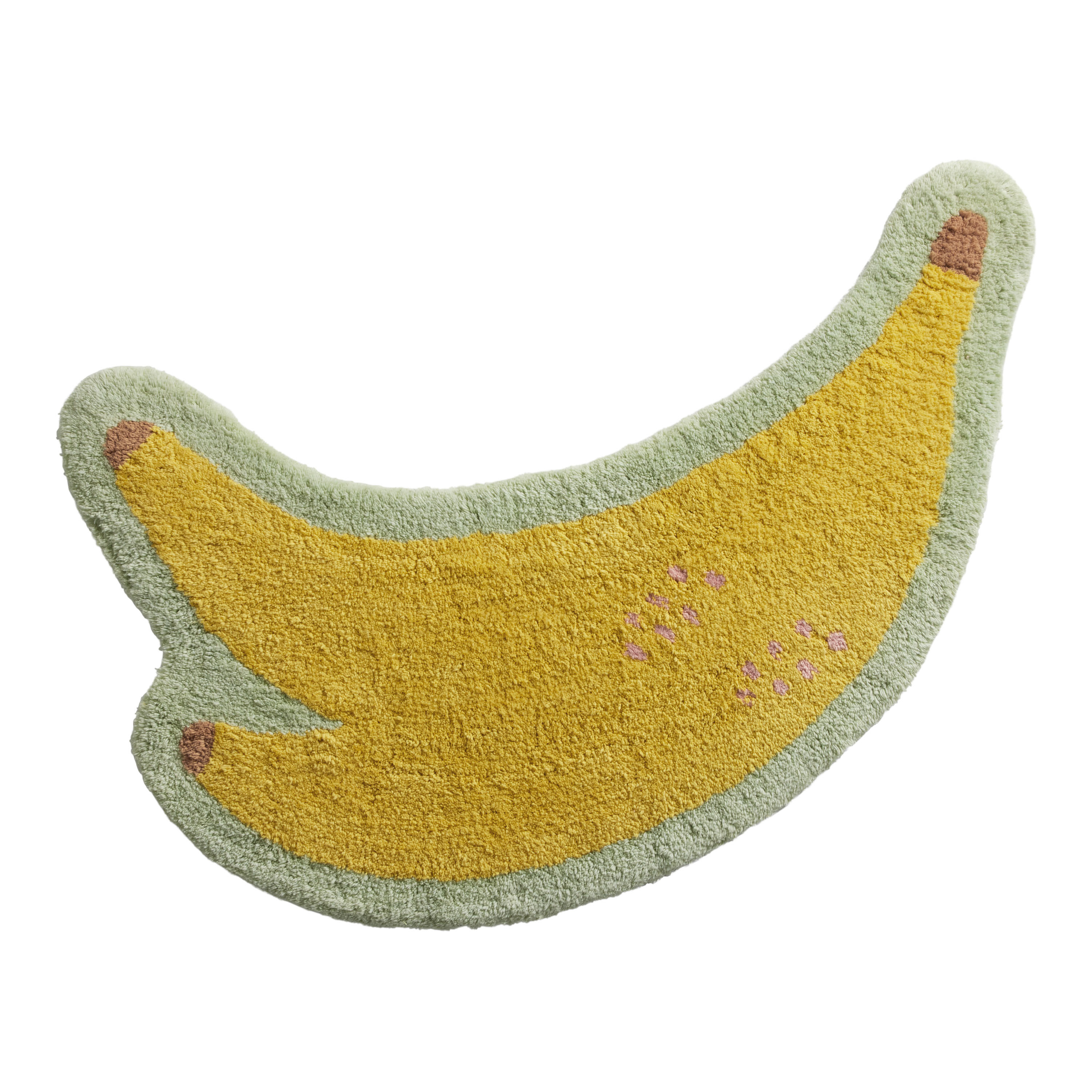 Yellow And Light Blue Gone Bananas Shaped Bath Mat | World Market