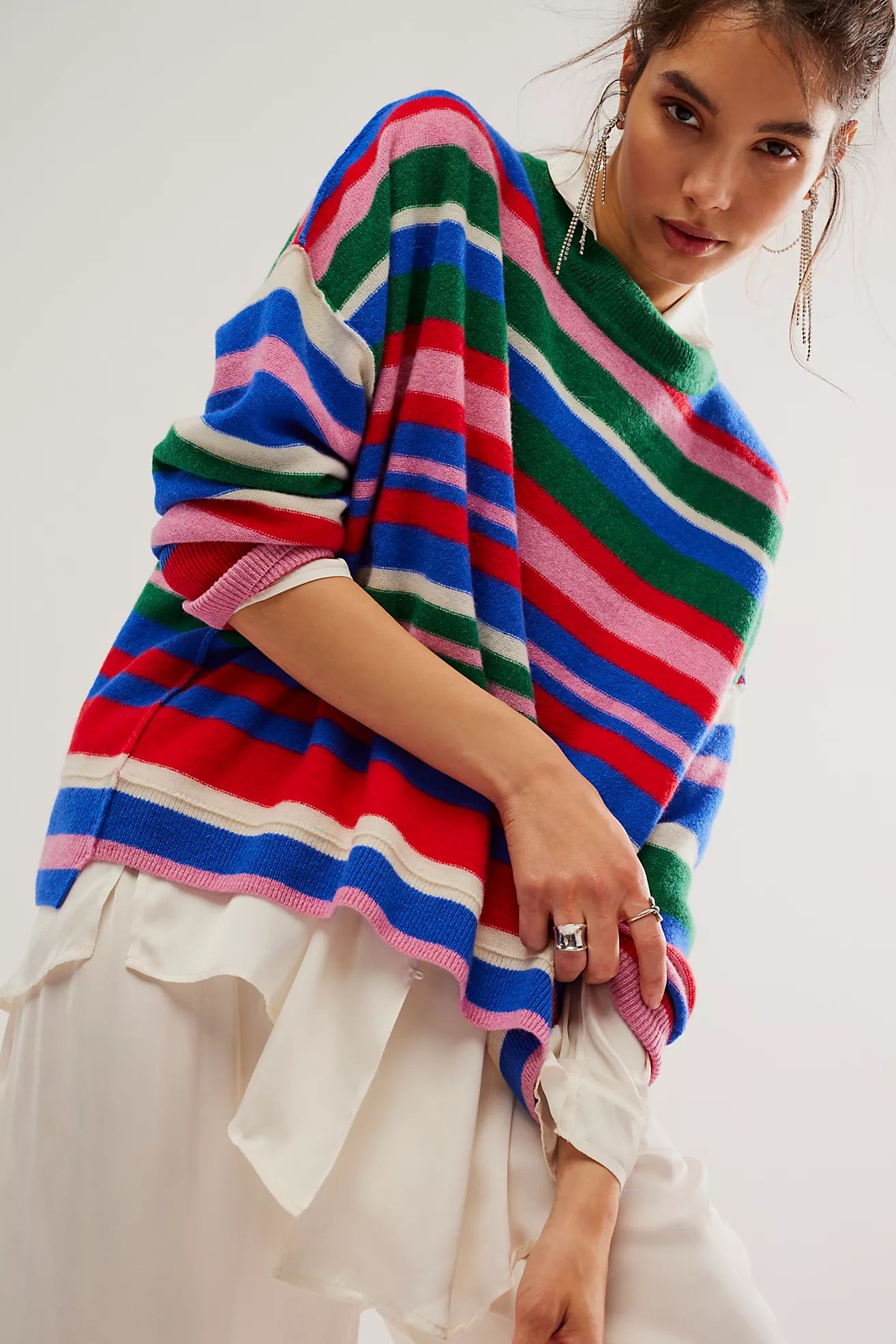 Easy Street Cashmere Multi-Stripe Tunic | Free People (Global - UK&FR Excluded)