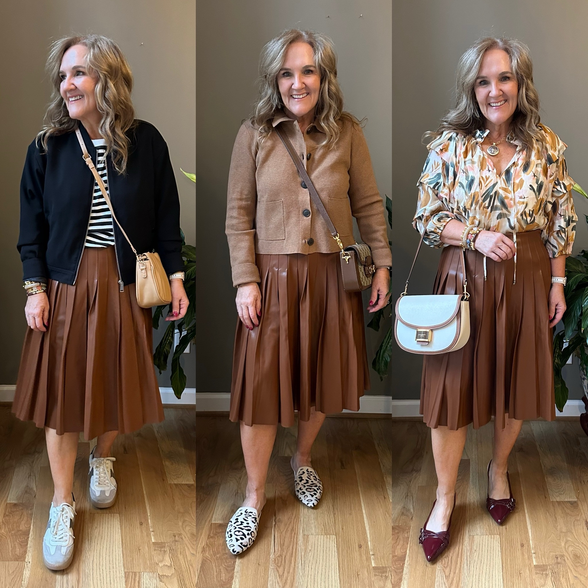 Ugh. This Walmart skirt is so good but almost sold out. Hurry and snag it if they have your size. I’m wearing my smaller size. A medium. 

Tap the bell at the top of my shop to turn on notifications. When I first curated this skirt it was fully stocked. Don’t miss another one! 

Also linking other faux leather skirts that have caught my eye! All price points! 

Bomber and lady jacket size medium. 
Blouse size large but get your smaller size. 15% off code NANETTE15

#LTKOver40 #LTKFindsUnder100 #LTKMidsize