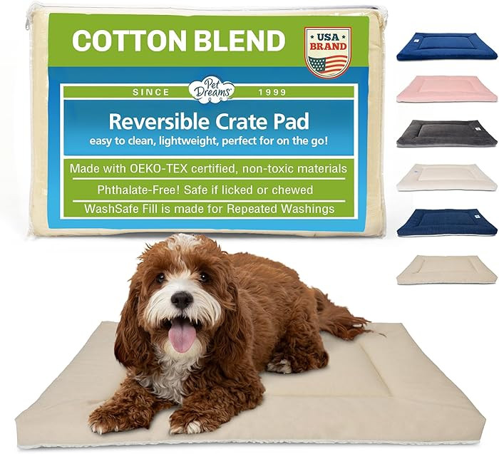 Pet Dreams Dog Crate Pad - Washable Kennel Mat, Crate Pads for Dog Cages, Non-Toxic, Flat Indoor ... | Amazon (US)