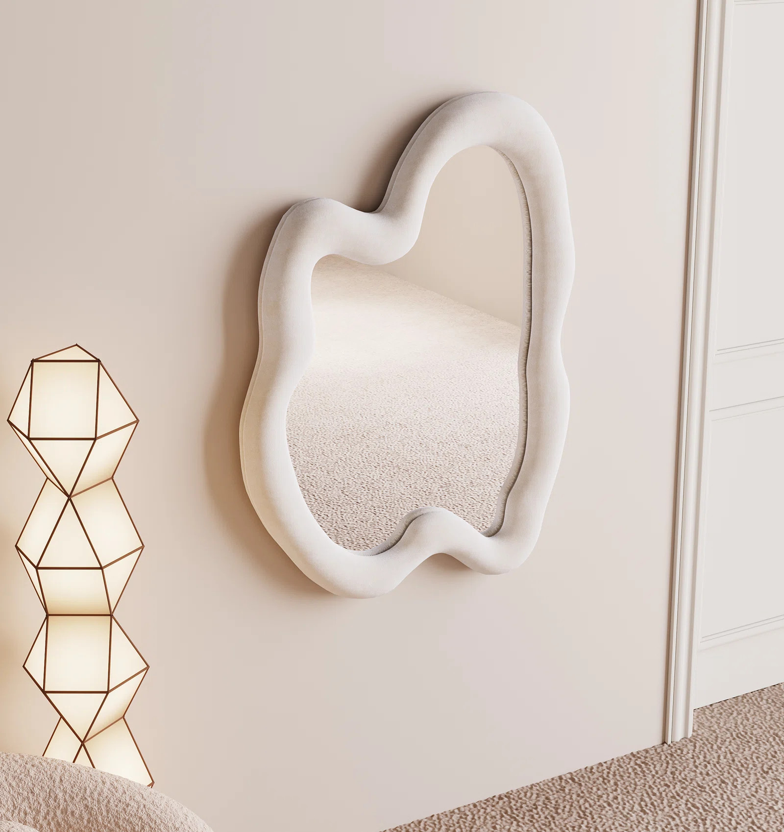 Asymmetrical Wall Mirror Irregular Mirror For Bathroom Living Room Entryway Bedroom | Wayfair North America