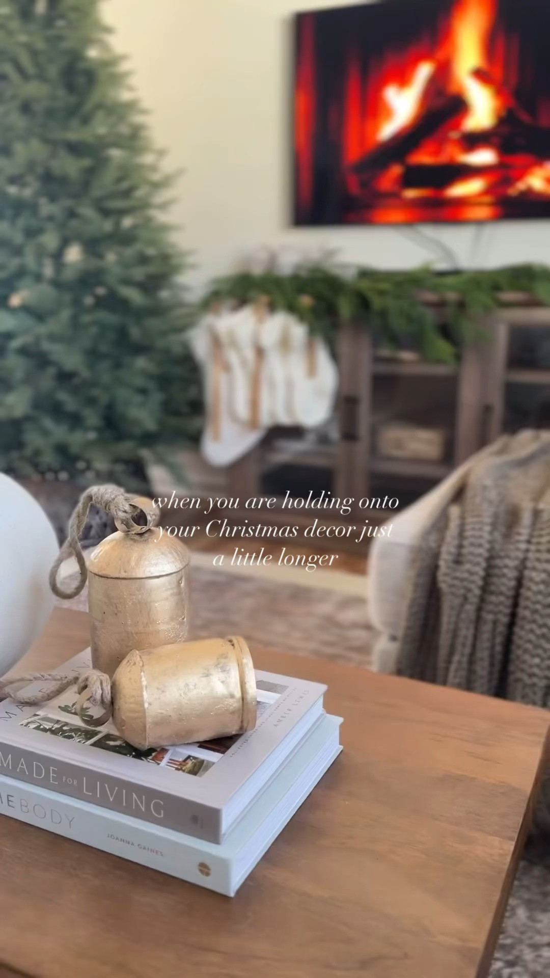 Just a little longer! I decorated later than anticipated later due to my little toddler who now only wants to sleep ON me .. so I guess I’ll enjoy the first time our home was decorated for Christmas a few days more! 

Follow @jessicahiller on Instagram for more, decor finds and fun! 

Studio McGee, McGee and Co, Target, Amazon, Amazon home, fall, seasonal, fall collection, pillows, threshold, bedroom, master bedroom, primary room, mirror, arched mirror, Walmart, high end look for less, bedroom styling, lamps, pottery barn, bedding, quince, layered bedding, cozy, bedroom furniture, area rug, Loloi, nightstands, wooden bench, vintage, noodle bench, linen and James, living room, wayfair, Overstock, side table, pillows, throw blanket, sales, finds, ltk find, holiday, Christmas, neutral decor, entryway, holiday, seasonal 

#LTKhome #LTKVideo #LTKHoliday