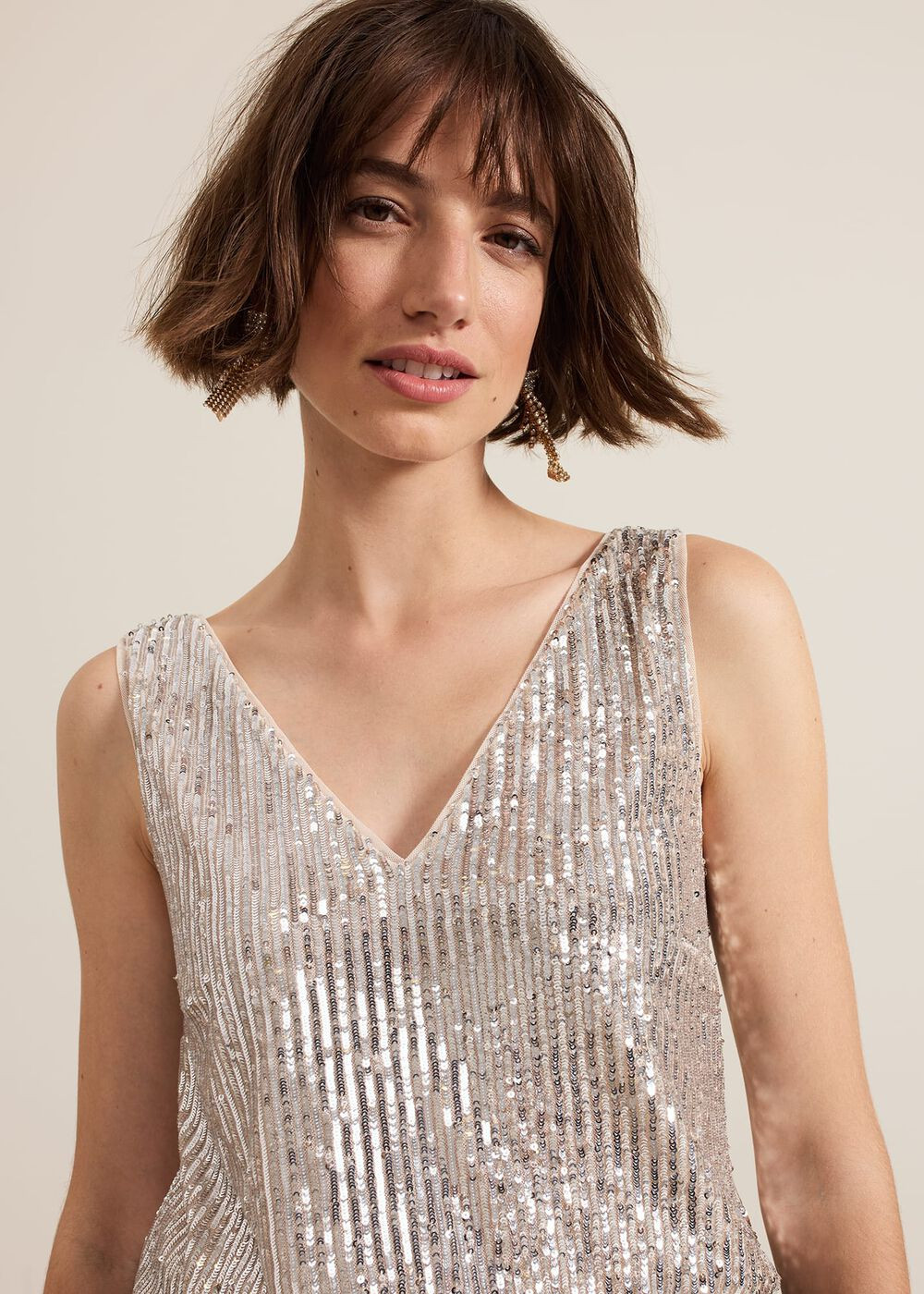 Lumi Sequin Vest Top | Phase Eight UK | | Phase Eight