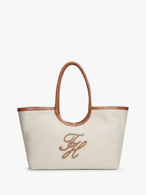 Script Monogram Linen Maxi Tote | Tommy Hilfiger | Tommy Hilfiger (US)