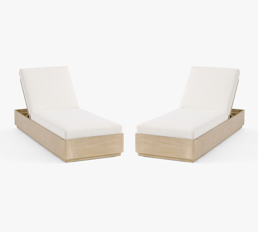 Aptos Outdoor Single Chaise with High Performance Cushion Covers | Pottery Barn (US)