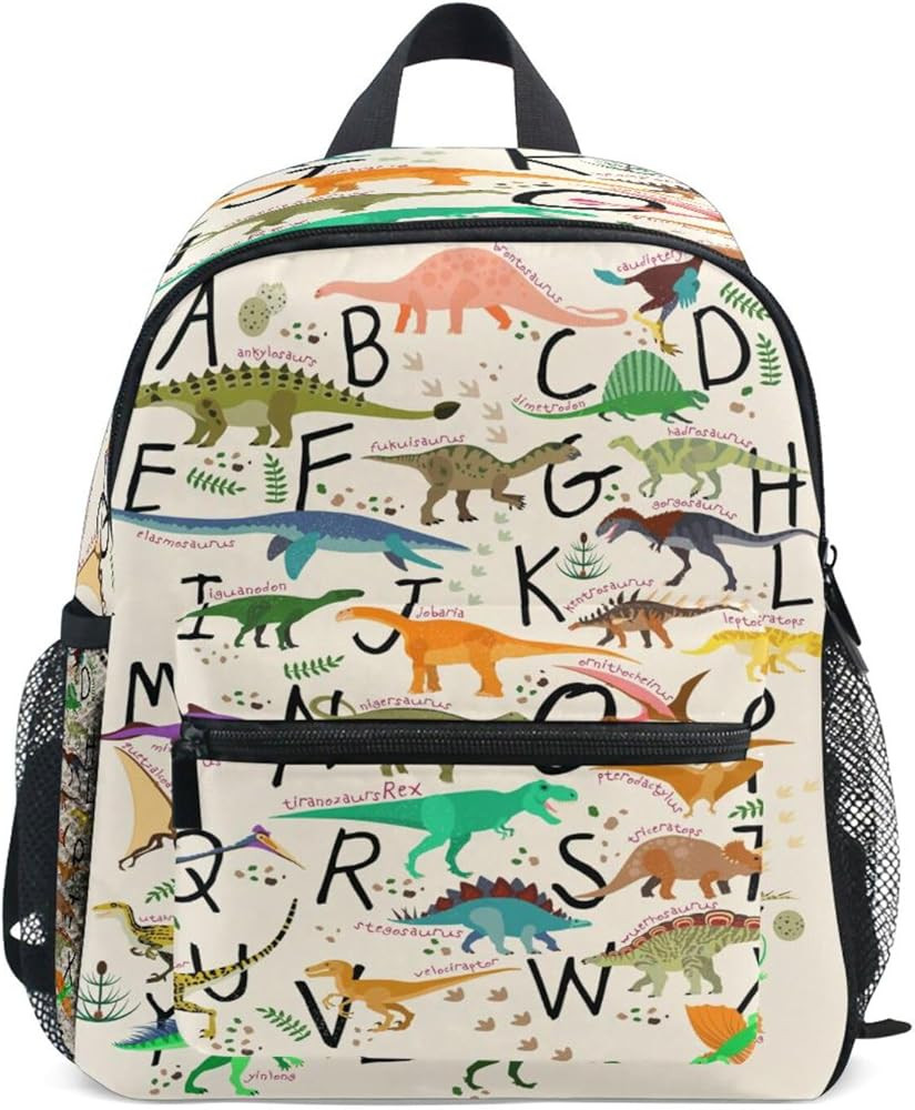AUUXVA Alphabet Dinosaur Backpack for Kids, Neutral Preschool Toddler Bookbag for Boys Girls, Chi... | Amazon (US)