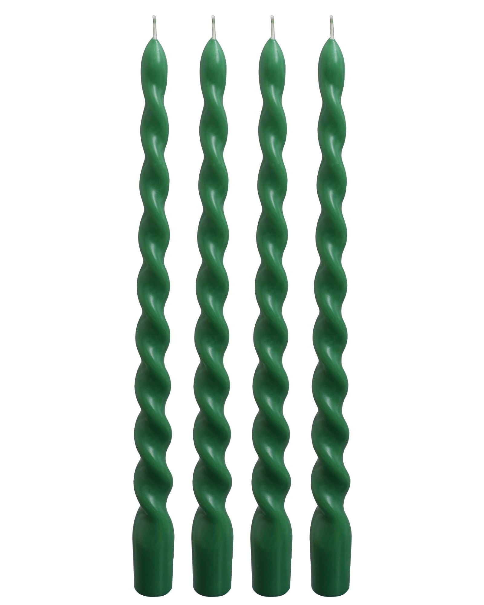Viyffo Spiral Taper Candles 12 Inch Dark Green Set of 4 Unscented, Dripless, Smokeless Tapered Ca... | Amazon (US)