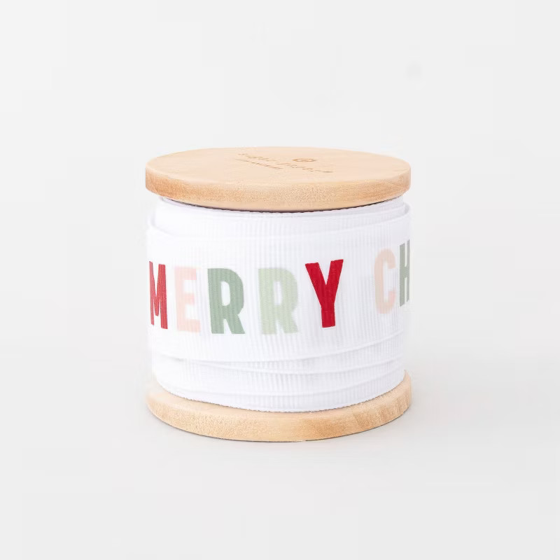 1" Merry Christmas Colorful Multicolor Fabric Ribbon 15ft - Sugar Paper™ + Target | Target