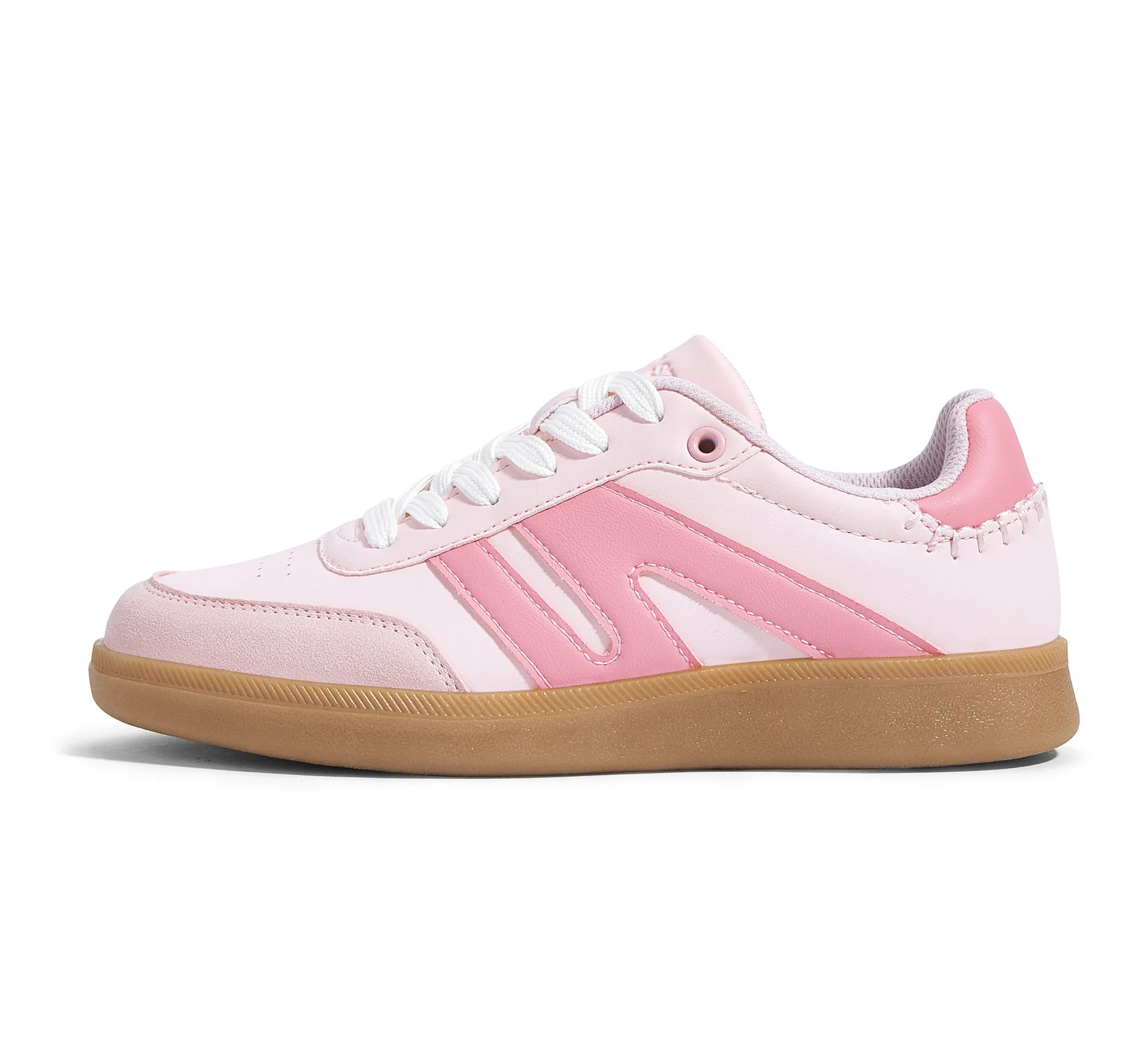 LUCKY STEP Womens Classic Retro Gum Sole Fashion Sneakers Anti Slip Casual Shoes,Pink - Walmart.com | Walmart (US)