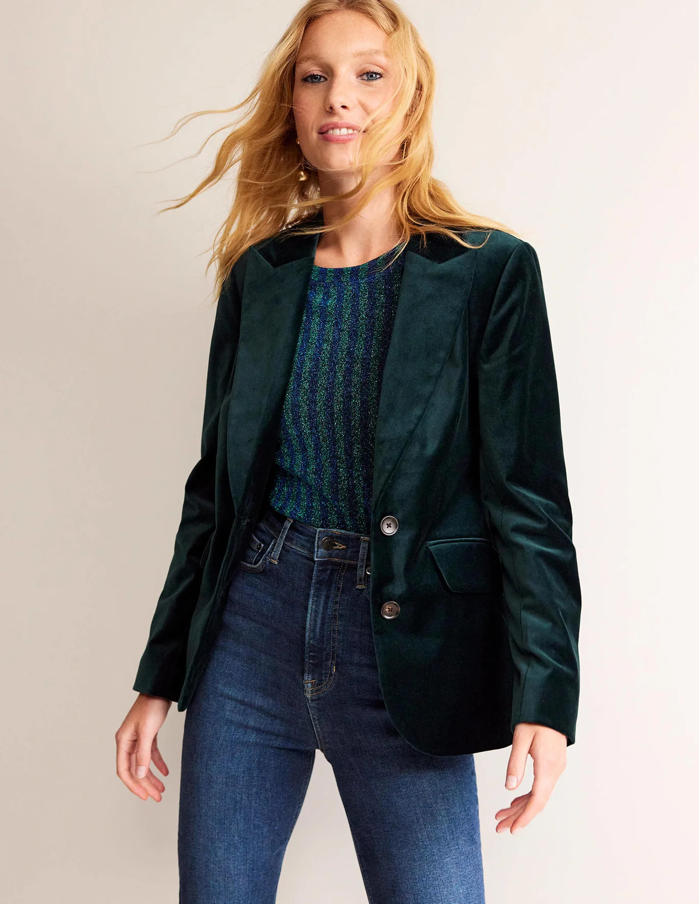 The Marylebone Velvet Blazer | Boden (US)