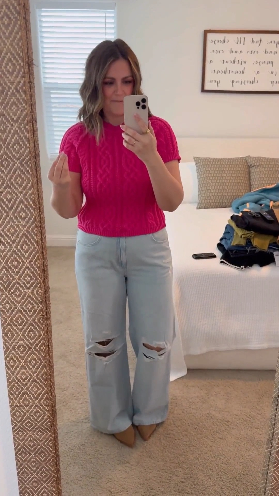 This sweater would be perfect to pair with a skirt for a Valentines date night!!

Free people
Sweater, large
Jeans, 31
Jacket, medium

Free people, fp, fp tops, free people clothes, knit sweater, short sleeve knit top, midsize, Courtney Hamilton

#LTKFindsUnder100 #LTKSeasonal #LTKMidsize