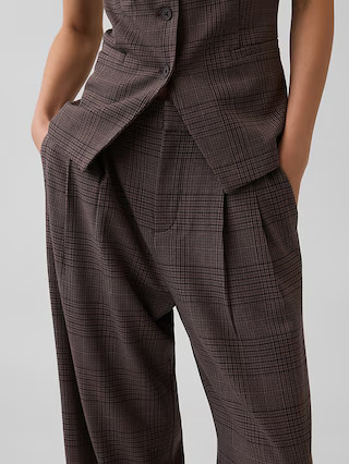 365 High Rise Brushed Twill Pleated Trousers | Gap (US)