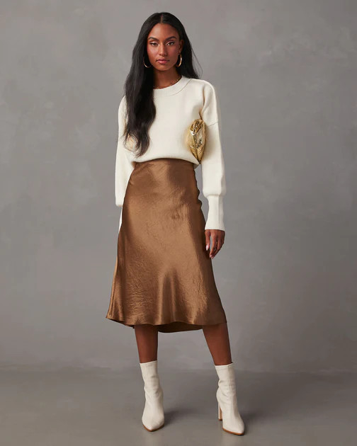 Stanton Cropped Crewneck Sweatshirt - Ivory | VICI