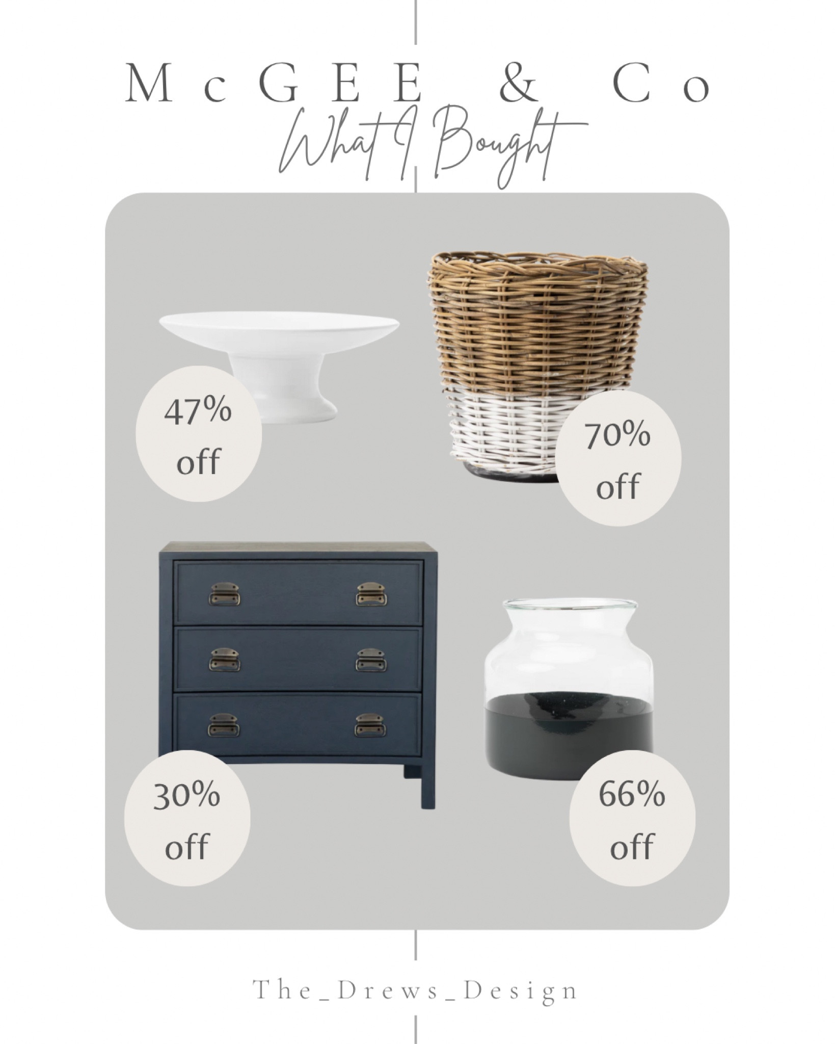 McGee and Co spring tent sale finds - cake stand, fruit bowl, woven outdoor planter, navy dipped vase, navy nighstand, hole decor, bedroom furniture 

#LTKFind #LTKsalealert #LTKhome