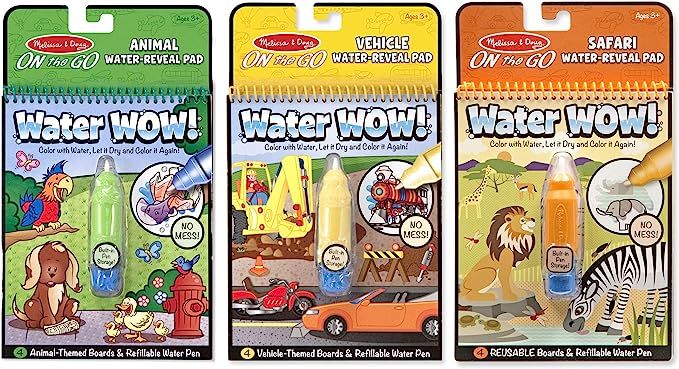 Melissa & Doug Vehicles Animals & Safari Water Wow On-The-Go Bundle | Amazon (US)