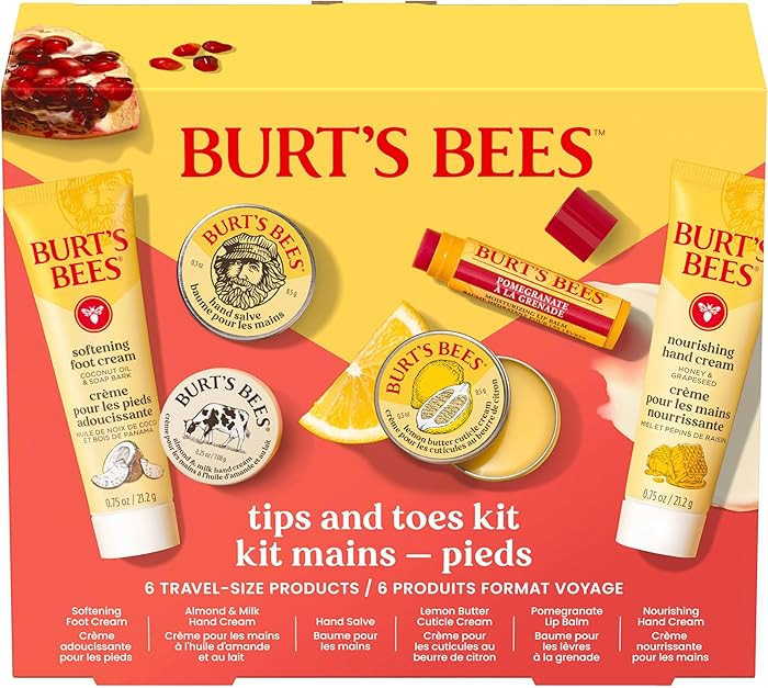 Burt's Bees Christmas Gifts - Tips and Toes Kit, 6 Travel Size Products for Stocking Stuffers - P... | Amazon (US)