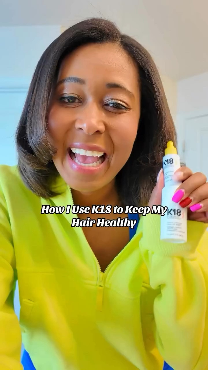 I loooove the @k18hair mask and oil. They’ve done wonders for my hair health! #healthyhair #healthyhairjourney #blackgirlwashday #washdayroutine #hairwashday #k18hair