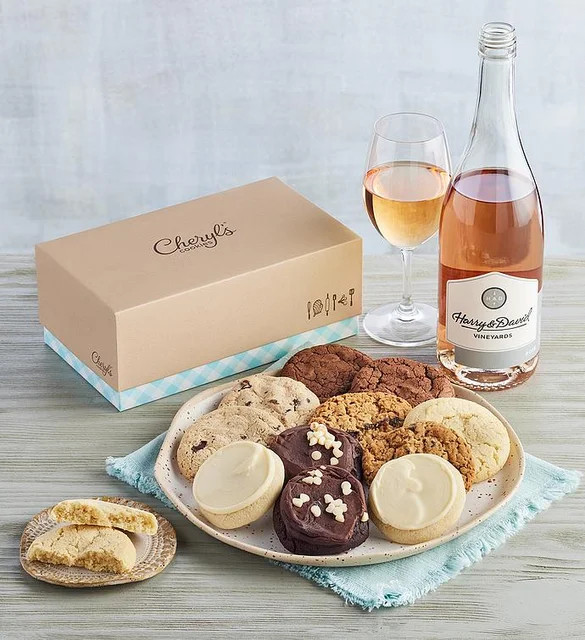 Rosé Wine and Cheryl’s Cookies Box | Harry & David
