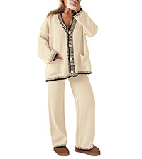 PRETTYGARDEN Lounge Sets for Women Fall 2025 Loungewear 2 Piece Outfits Cardigan Sweaters Track S... | Amazon (US)