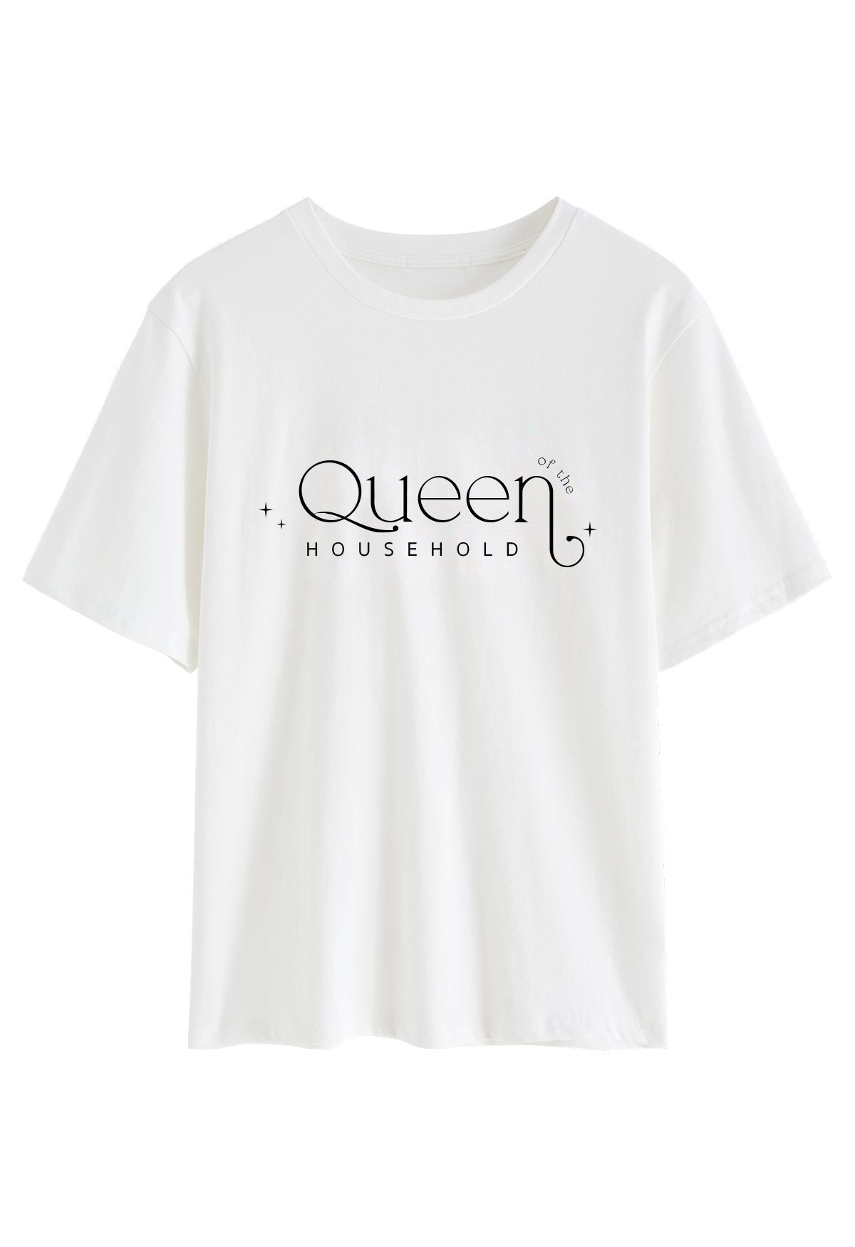 Queen of the Household Crew Neck T-Shirt | Chicwish