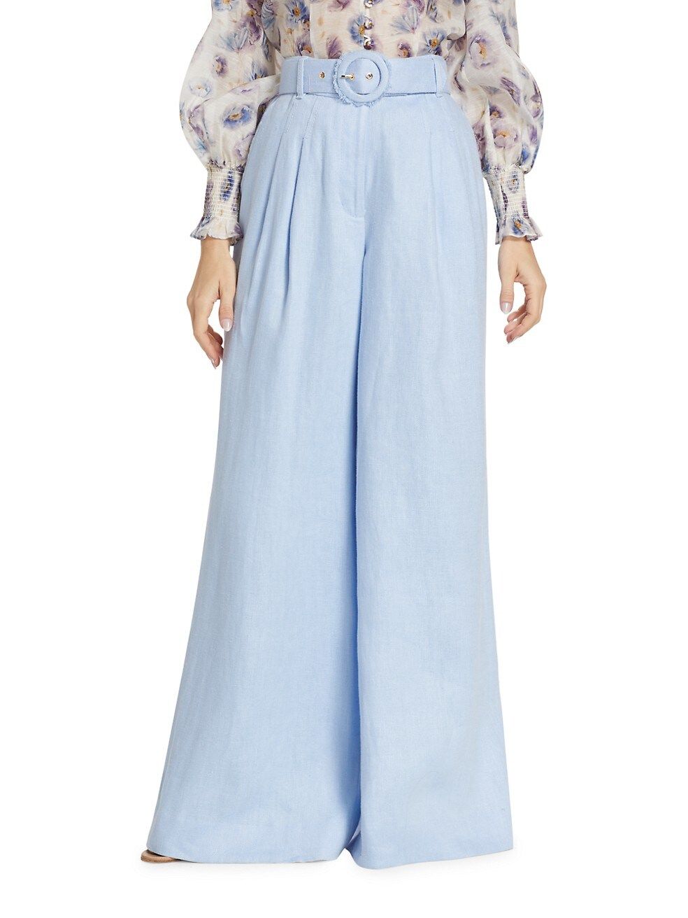 Zimmermann Tama Linen Wide Leg Pants | Saks Fifth Avenue