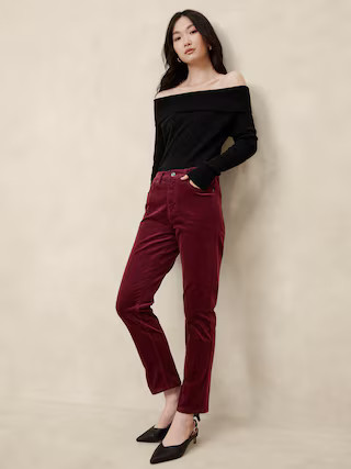 High-Rise Slim Corduroy Pant | Banana Republic Factory