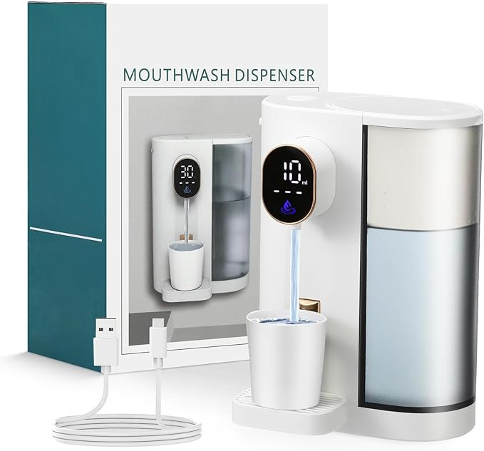 Automatic Mouthwash Dispenser for Bathroom,20.29 Fl Oz Smart MouthWash Dispenser for Kids and Adu... | Amazon (US)