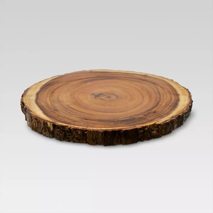 15" Acacia Wood Round Serving Platter Brown - Threshold™ | Target
