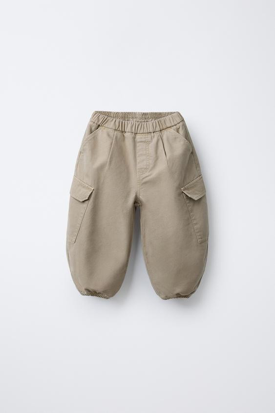 TWILL BALLOON JOGGER PANTS | Zara US