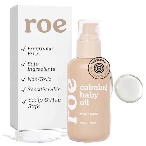 Roe Wellness Baby Hair, Scalp & Body Oil Unscented | Massage, Soothe, & Hydrates Irritated Skin | All Natural Non-Greasy Hydrating | Moisturize Full Body | Amazon (US)
