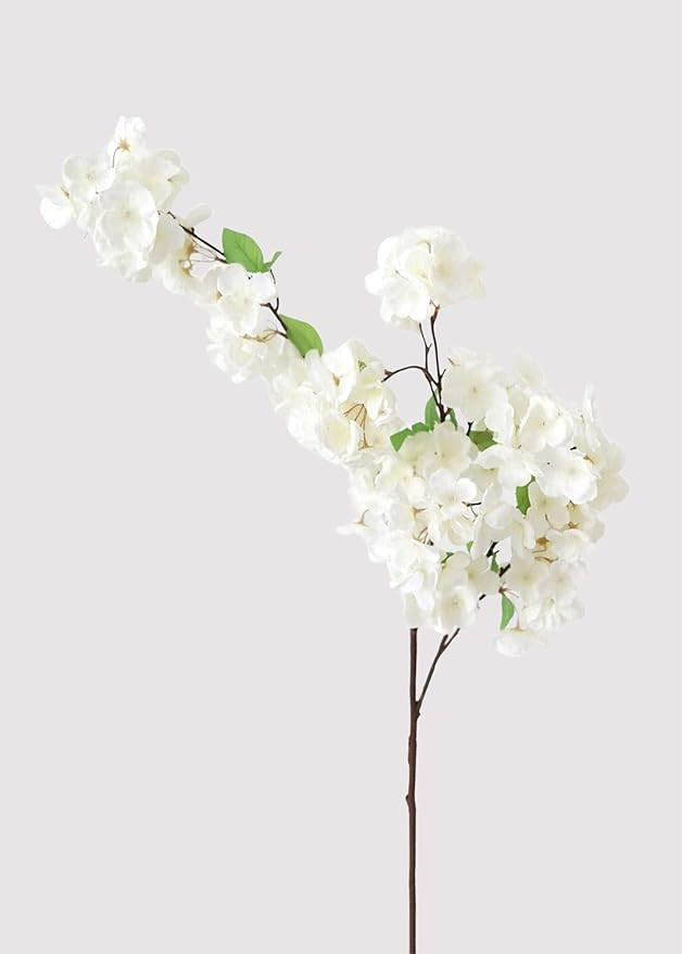 Afloral Faux Flowers Cherry Blossom Stem in Cream White - 44" | Amazon (US)