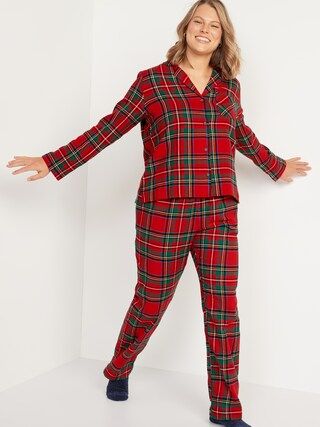 Matching Printed Flannel Pajama Set for Women | Old Navy (US)