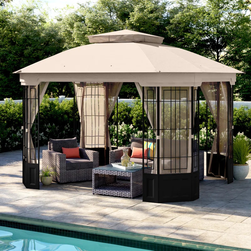Bethany 12 Ft. W x 10 Ft. D Steel Gazebo | Wayfair North America