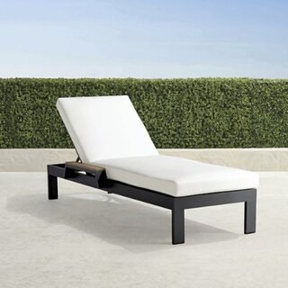 Calhoun Aluminum Chaise in Matte Black Finish | Frontgate | Frontgate
