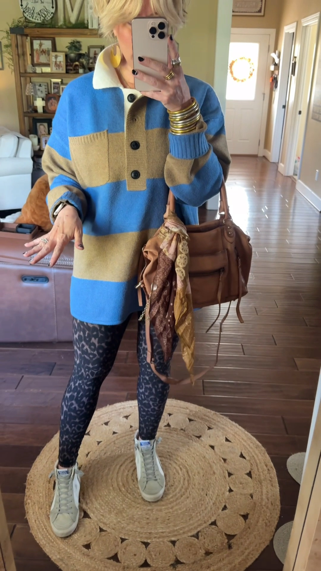 Love this scarf from Target! It’s perfect for my bag and I love the colors for fall. Shared how I tied mine around my bag. 
@Target 

#scarfstyle #scarf #falloutfit #leopardleggings #stripedsweater #leatherbag #freepeoplebag

#LTKgrwm #LTKootd #LTKOver40