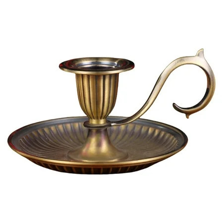 Lshn Candlestick Holder,Vintage-Style Single Taper Candle Holder,Handheld Rustproof Metal Candelabra,Sturdy Decorative Candle Stand for Tabletop, Décor & Ambiance Lighting | Walmart (US)