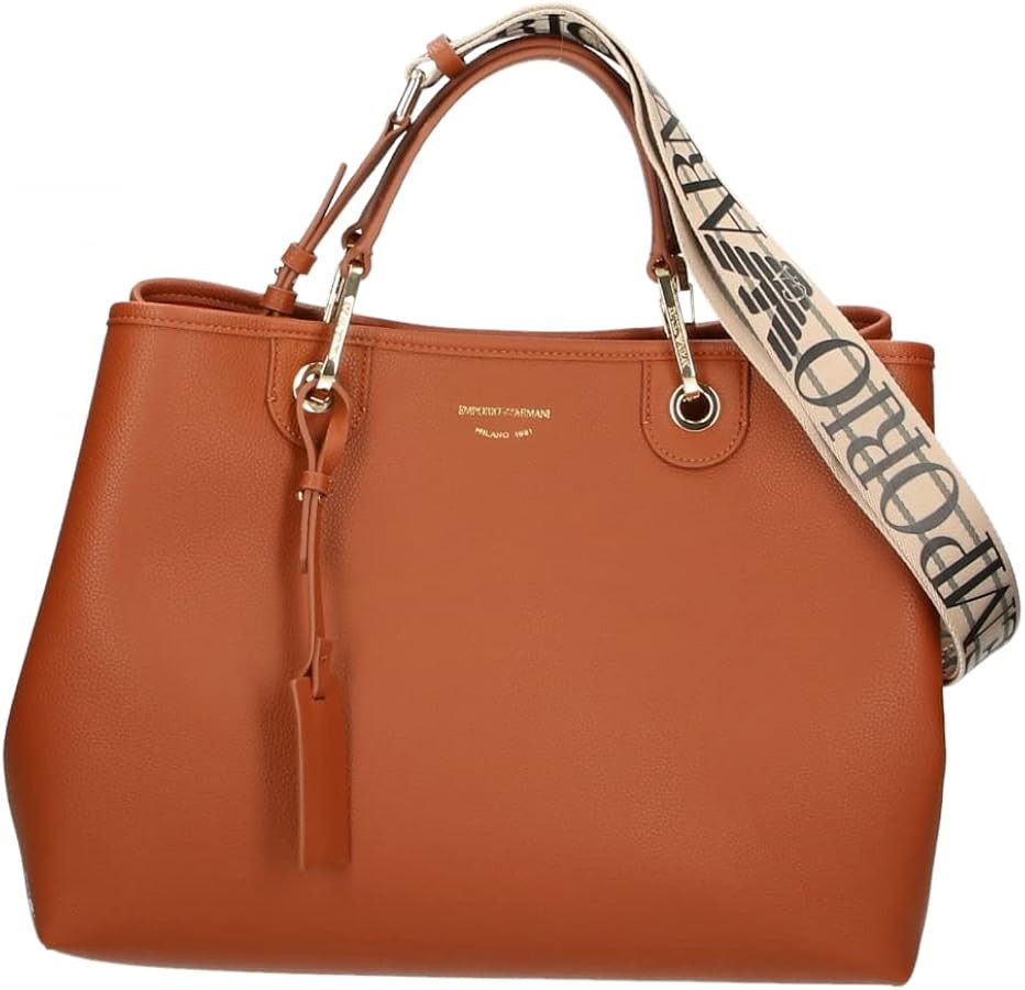 Emporio Armani SHOPPER MY BAG LEATHER ECO DEER EFFECT Y3D165 YFO5B DIMENSIONS CM37X27X15 | Amazon (US)