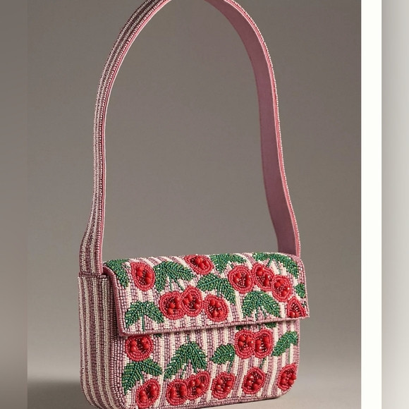 Anthropologie The Fiona Beaded Bag: Food & Drink Edition Cherry Shoulder Bag | Poshmark