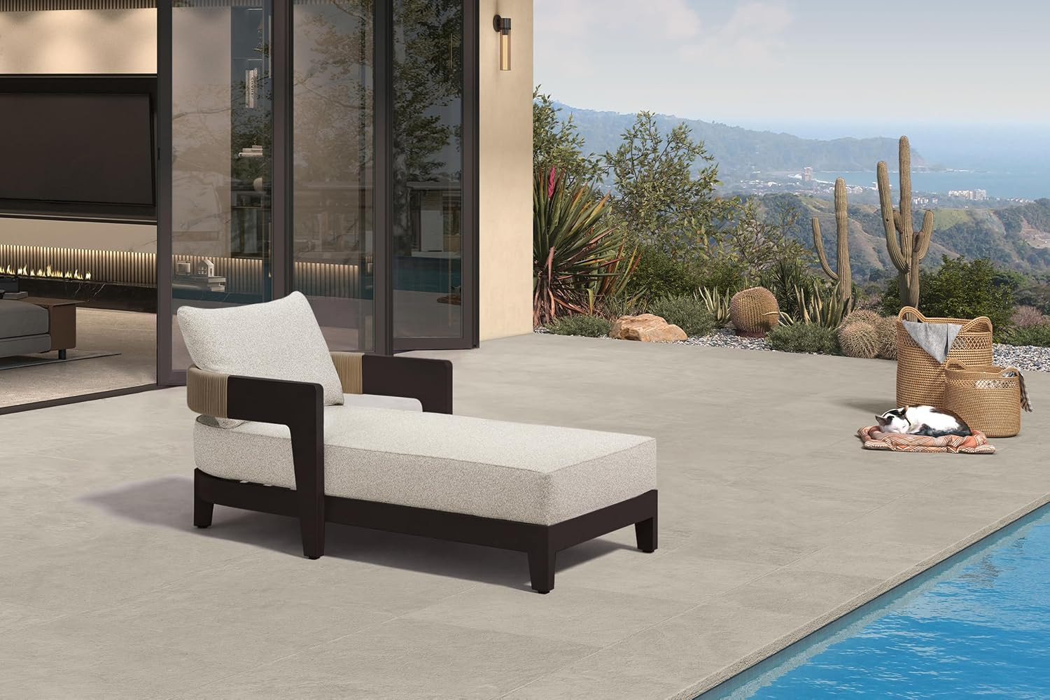 PURPLE LEAF Outdoor Wider Chaise Lounge 1 Piece with Cushion and Pillow | Amazon (US)