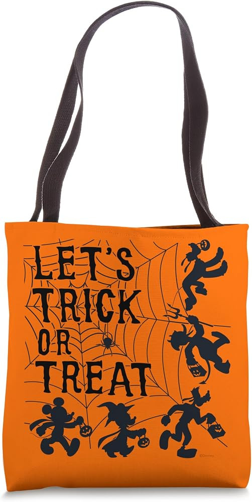 Disney Mickey and Friends Trick or Treat Halloween Orange Tote Bag | Amazon (US)