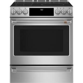 30 in. 5.7 cu. ft. Slide-In Smart Electric Range with Self-Cleaning Convection Oven and in Stainless | The Home Depot